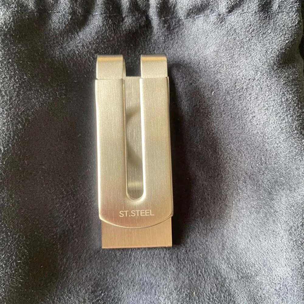 Blue Nile Stainless Steel Money Clip - NEW! Never used.